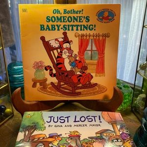 6 kids golden books Disney’s Winnie the Pooh, someone’s babysitting